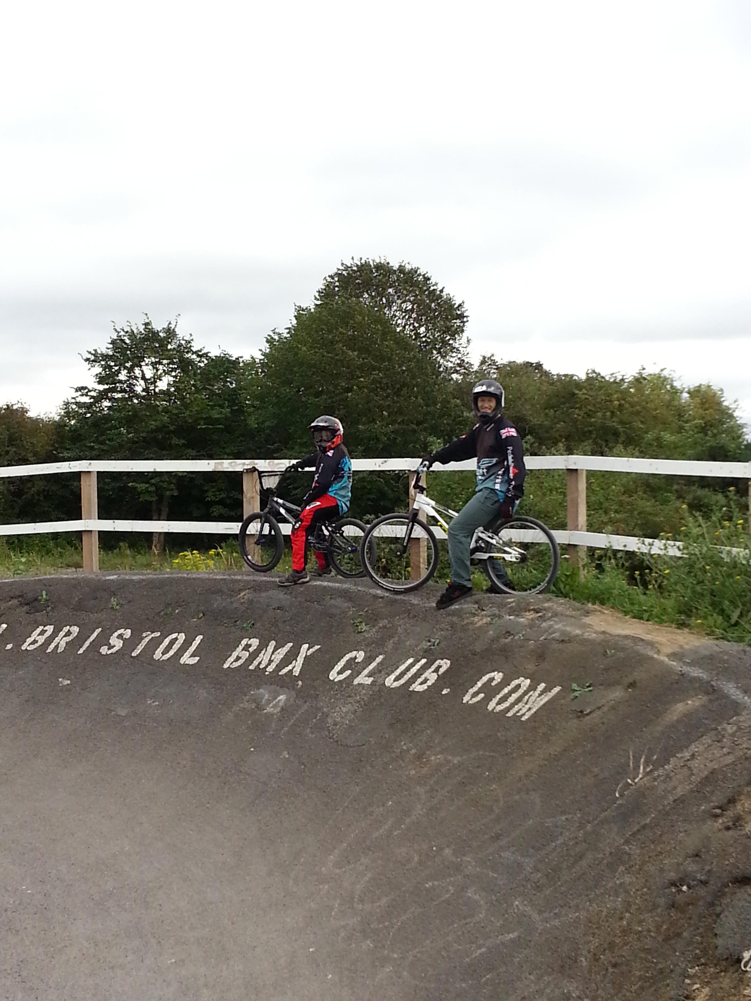 Peter and Fred at Bristol BMX Club track