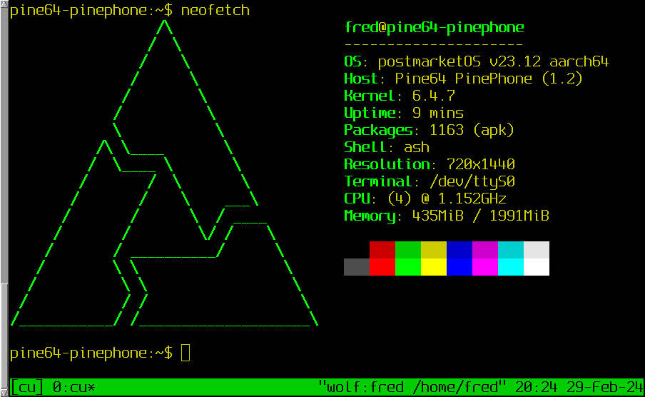 postmarketOS on my PinePhone